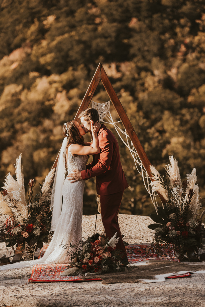 Wedding Ceremony at Jackson Falls with Kim The JP - NH Elopements