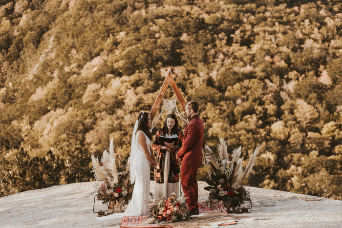 Wedding Ceremony at Jackson Falls with Kim The JP - NH Elopements