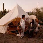 This Saguaro National Park East Wedding Inspo Features All the Colors of the Desert Sunset