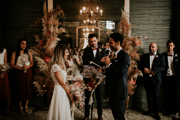 Burgundy and Blush Provence Wedding at Bastide de Puget | Junebug Weddings