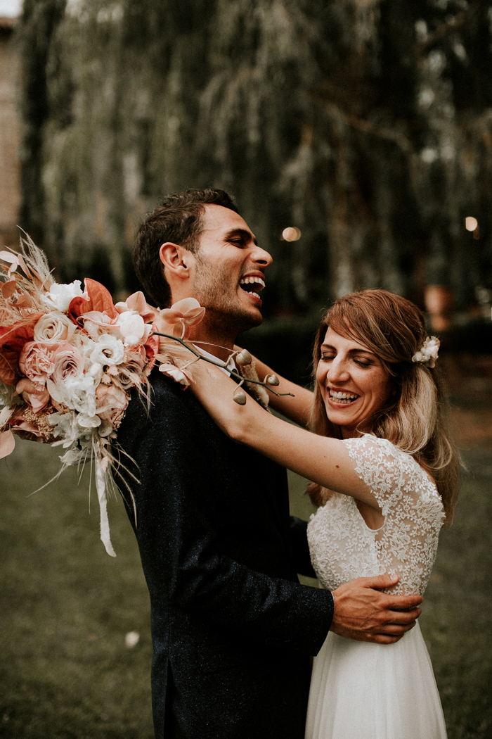 Burgundy and Blush Provence Wedding at Bastide de Puget | Junebug Weddings