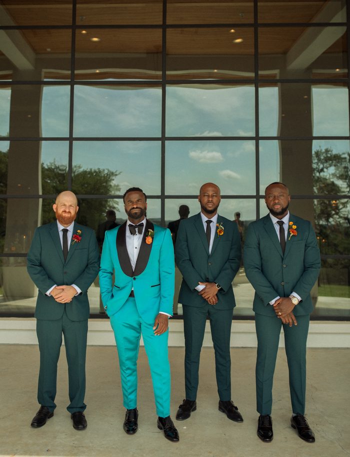 colorful groom style