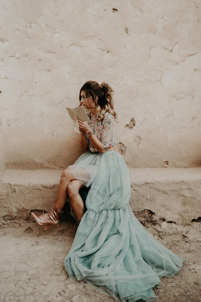 Pastel Boho Morocco Elopement Inspiration Junebug Weddings