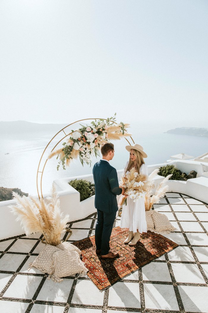 Boho Chic Wedding Santorini - 5 Best Ideas! - Santorini Wedding Flowers