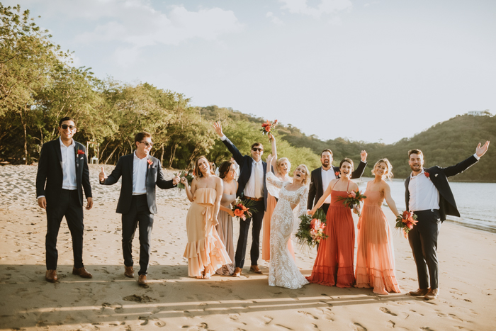 Colour Pop Coral Beach Wedding