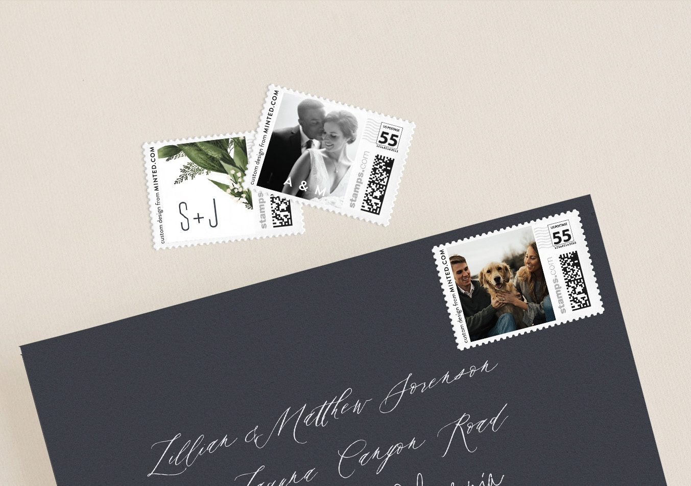 Design Your Own Custom Wedding Postage Stamps