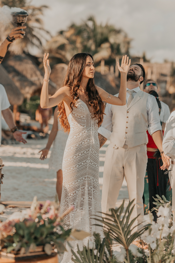 This Hip Hotel Tulum Wedding Included a Traditional Shaman Ceremony