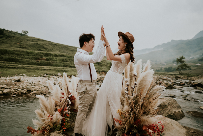 Stylish and Wildly Romantic Adventure Elopement in Vietnam