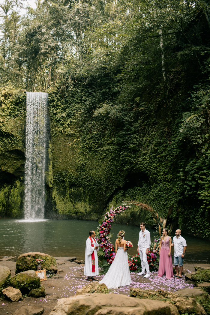 Effortlessly Beautiful Waterfall Elopement in Bali | Junebug Weddings