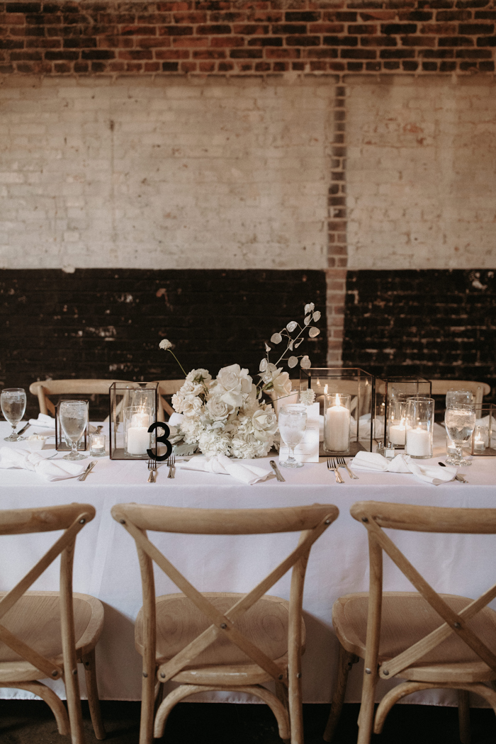 Modern Monochromatic Wedding at Brake and Clutch Warehouse | Junebug ...