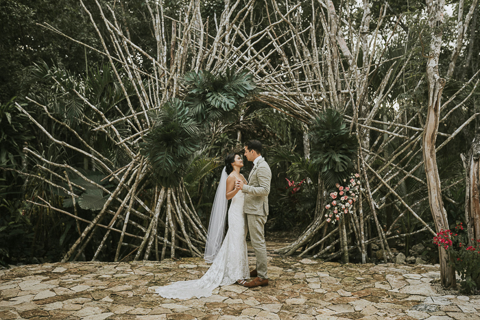 Romantic Lush Tulum Jungle Wedding at Espacio Chechen *