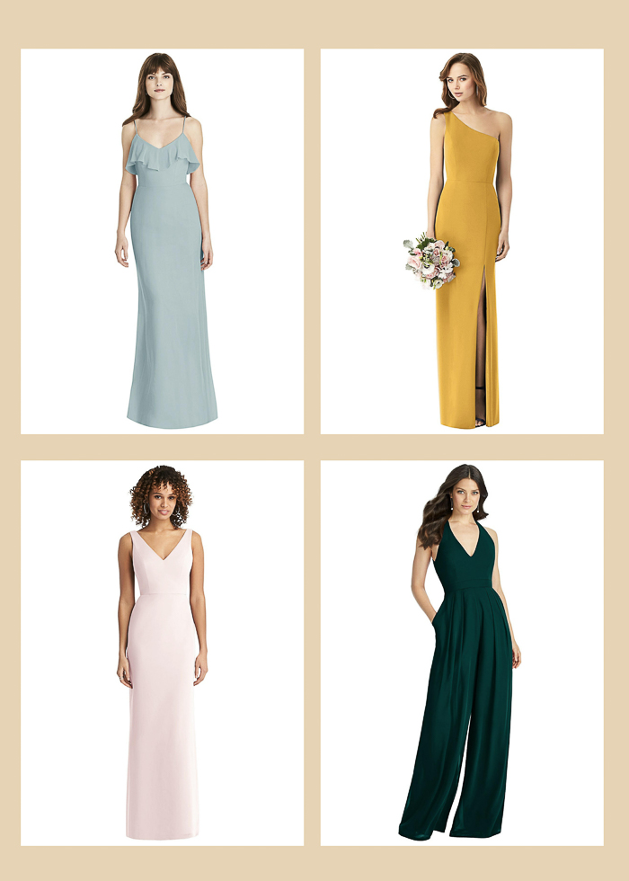 Dessy bridesmaid dresses online collage