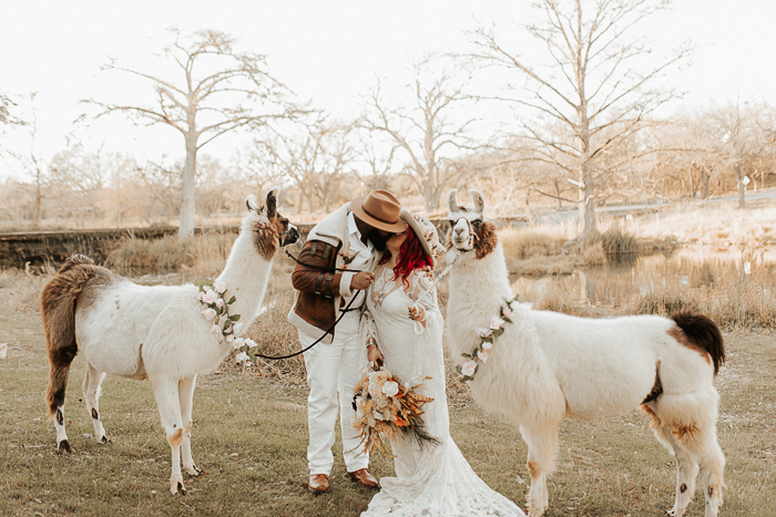 Earthy Boho Wimberley, TX Wedding at Cypress Falls Event Center *