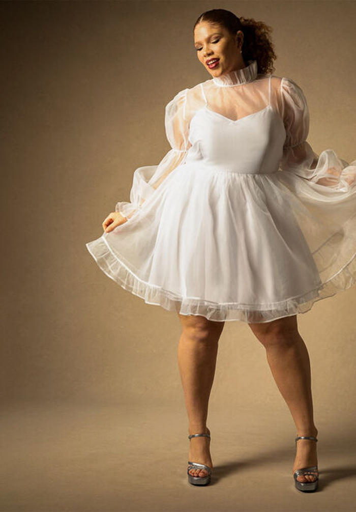 Plus size outlet short wedding dress