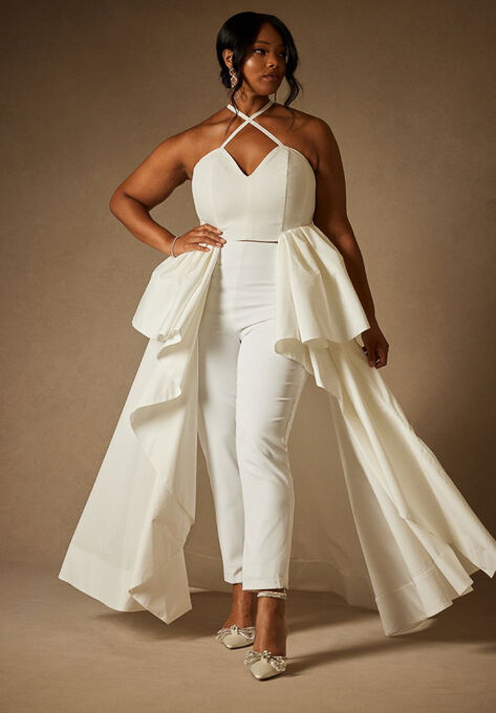 Plus size hotsell wedding jumpsuit