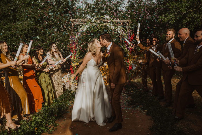 This Funky 70s Inspired Wedding is a Modern Blast From the Past Junebug Weddings