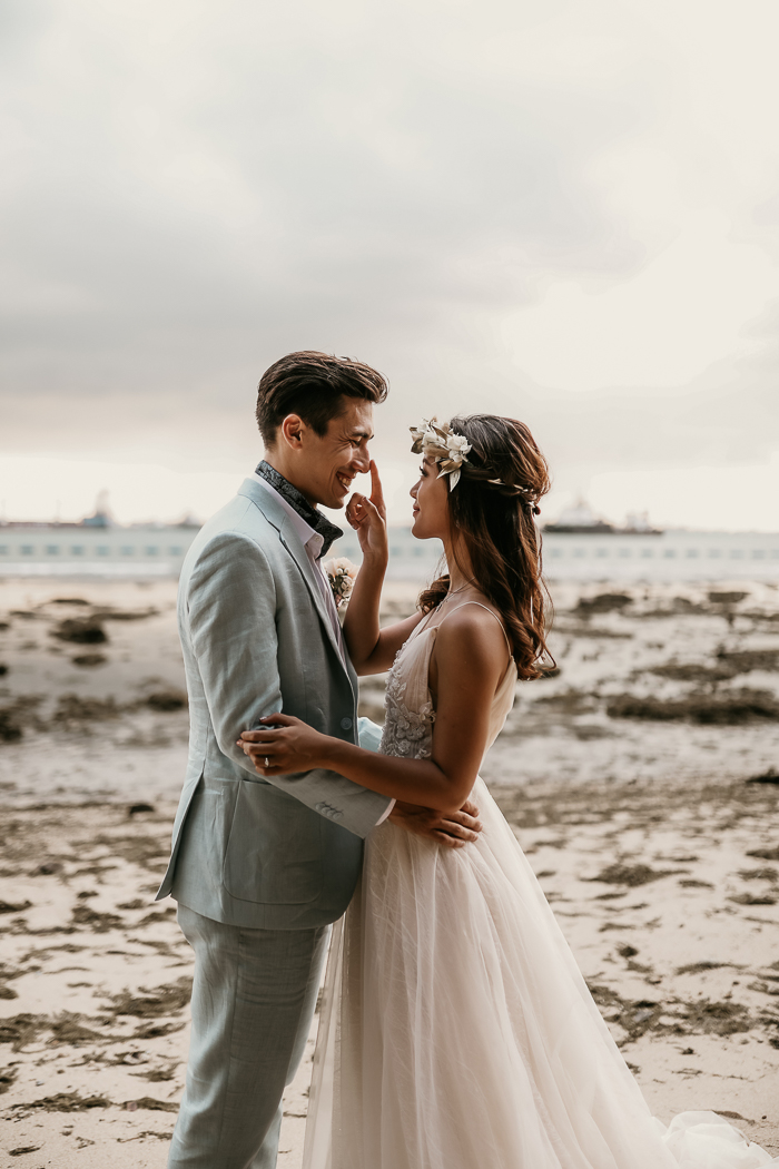 Boho Singapore Beach Wedding at ShangriLa Rasa Sentosa Junebug Weddings