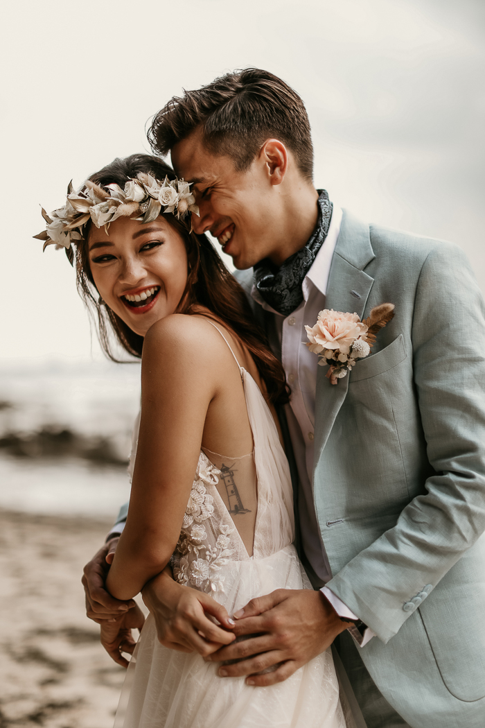 Boho Singapore Beach Wedding at ShangriLa Rasa Sentosa Junebug Weddings