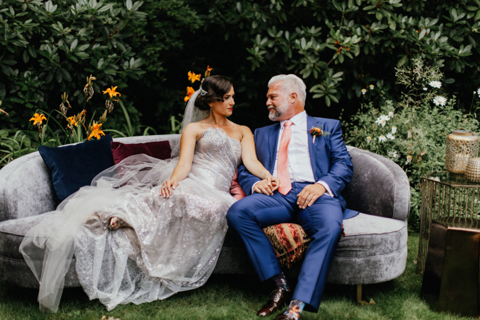 Old Hollywood Glam Inspired Portland Backyard Wedding *