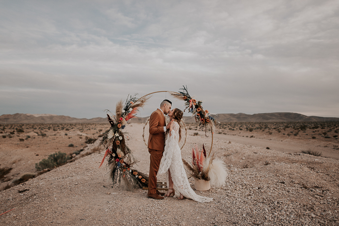 Colorfully Retro Vegas Desert Elopement Inspiration *