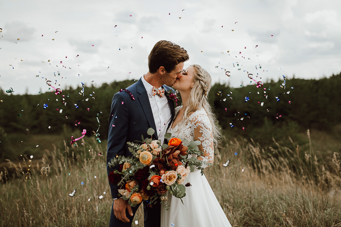 Moody Fall Wedding in a Backyard