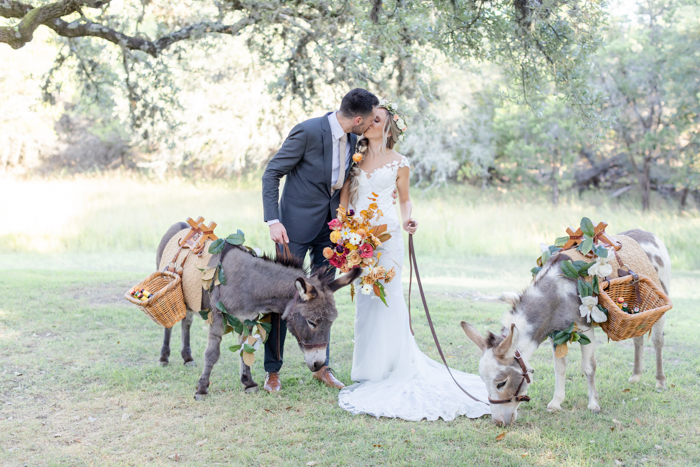 Ally Fraustro Photography couple with donkeys