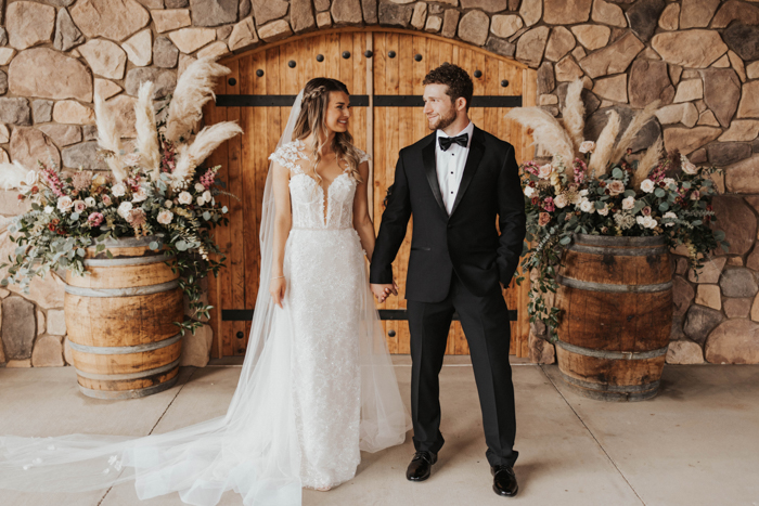 Rustic elegant shop wedding attire