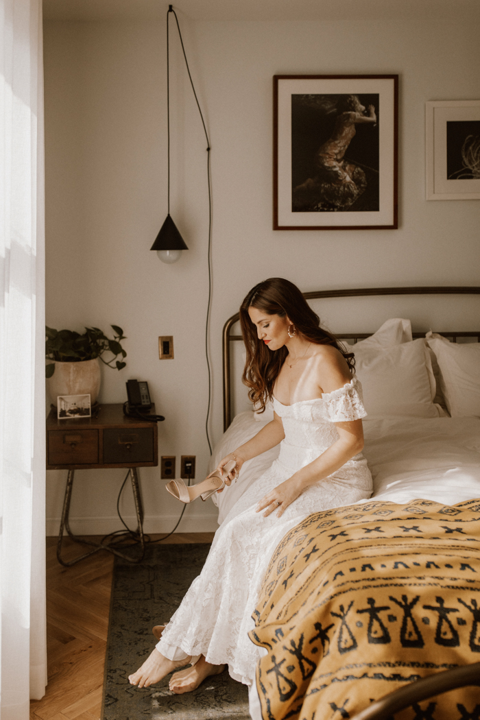 Charming Rooftop Wedding at The Line DC | Junebug Weddings