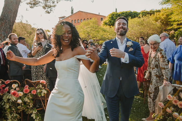 wedding portrait after wedding ceremony