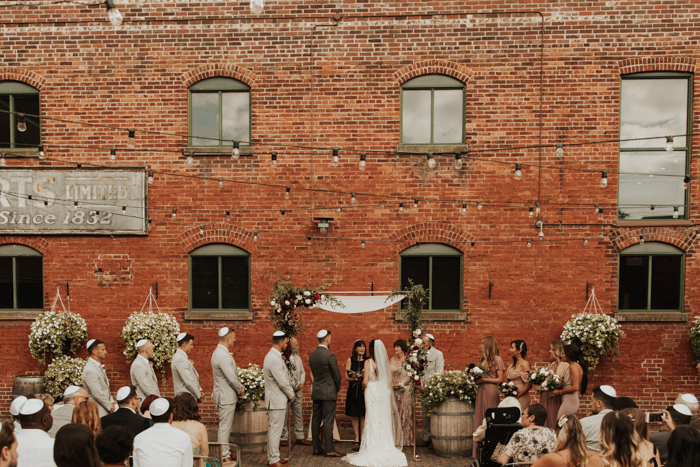 Minimalist Toronto Distillery District Wedding at Archeo | Junebug Weddings