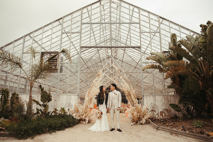 Ocean Views Meet Greenhouse Warmth In Orchid Farm Wedding *