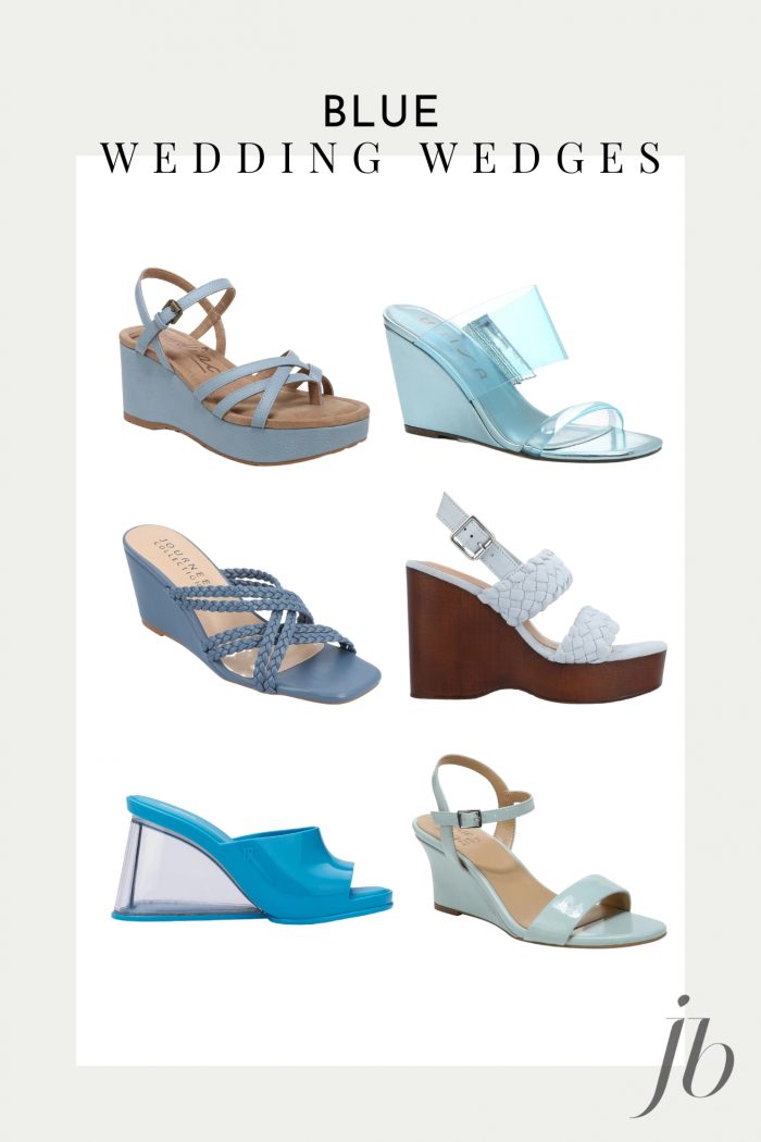 Blue wedges hot sale wedding