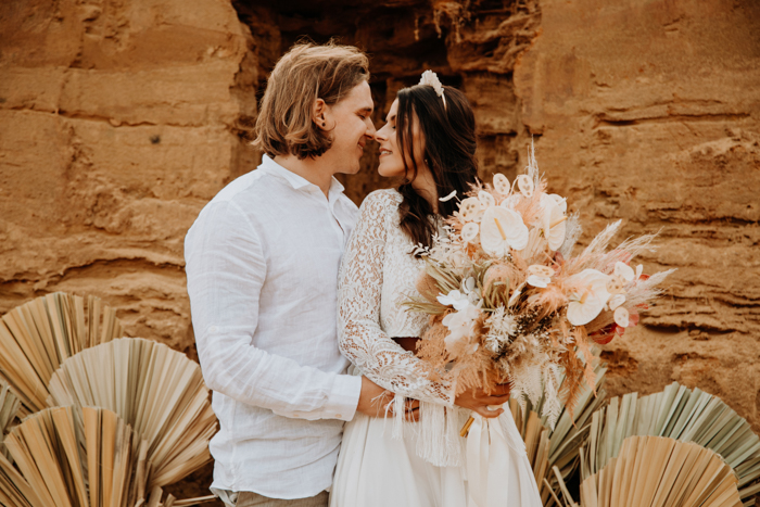 Sunset, Twinkle Lights, And Cactus Star In This Desert Shoot *