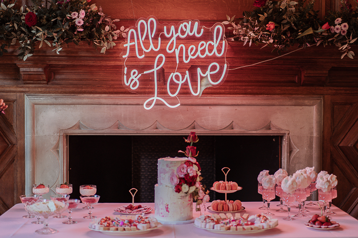 Bold And Modern Valentine's Day Micro Wedding Inspiration