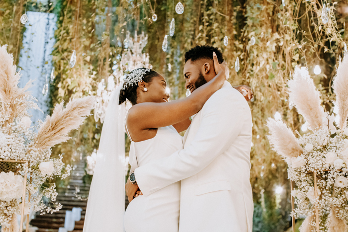 This Groom's Custom Floral Jacket Paired Perfectly With The