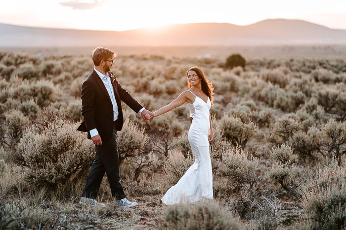 A Modern Desert Airbnb Brought This Elopement To Life *