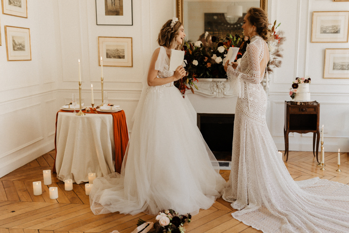 Romantic Indoor Parisian Elopement Inspiration *