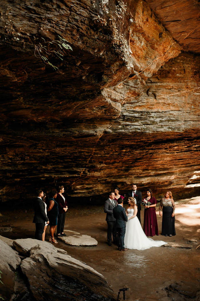 wedding ceremony in cavern