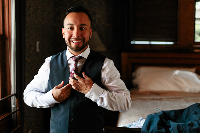 groom getting ready