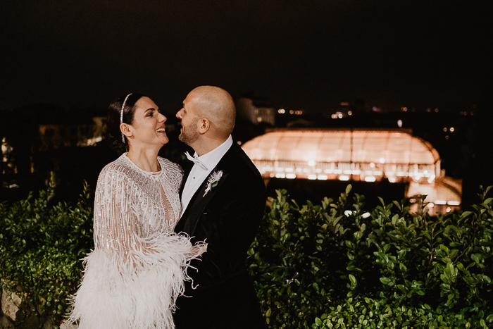 Enchanting, Chilly, And Fashion-Forward Florence Evening Wedding *