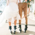 Beautiful And Vibrant Outdoor Wedding For A Rollerblading Couple