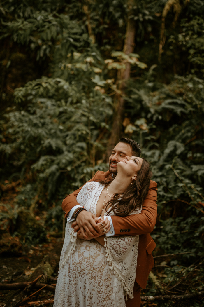 A Pacific Northwest Rainforest Elopement With A Colorful Suit And Lots ...