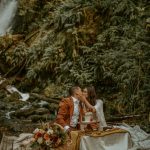 A Pacific Northwest Rainforest Elopement With A Colorful Suit And Lots Of Lace