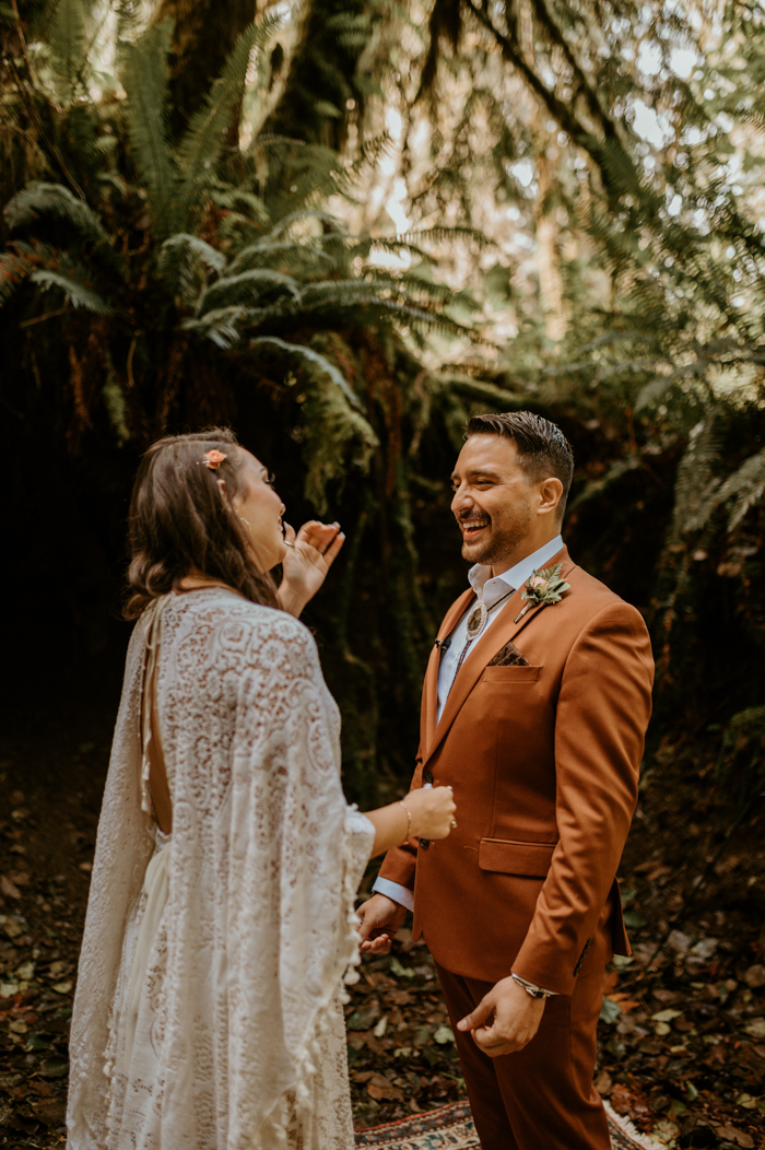 A Pacific Northwest Rainforest Elopement With A Colorful Suit And Lots ...