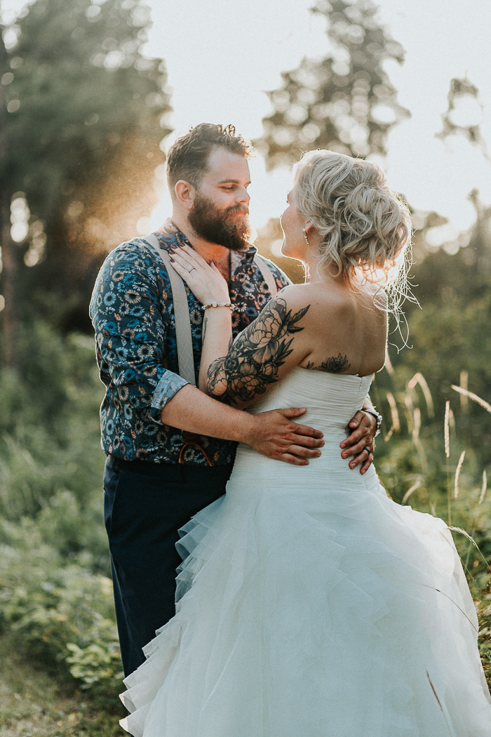 Hand Crafted Saskatchewan Woods Micro Wedding | Junebug Weddings