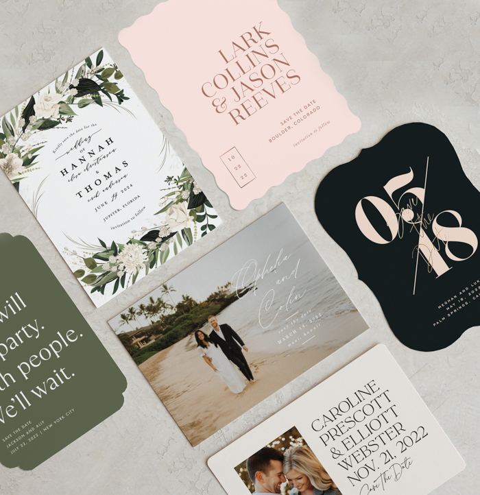 Minted wedding invitation suite