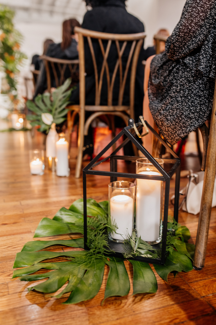 floral arrangements with candles