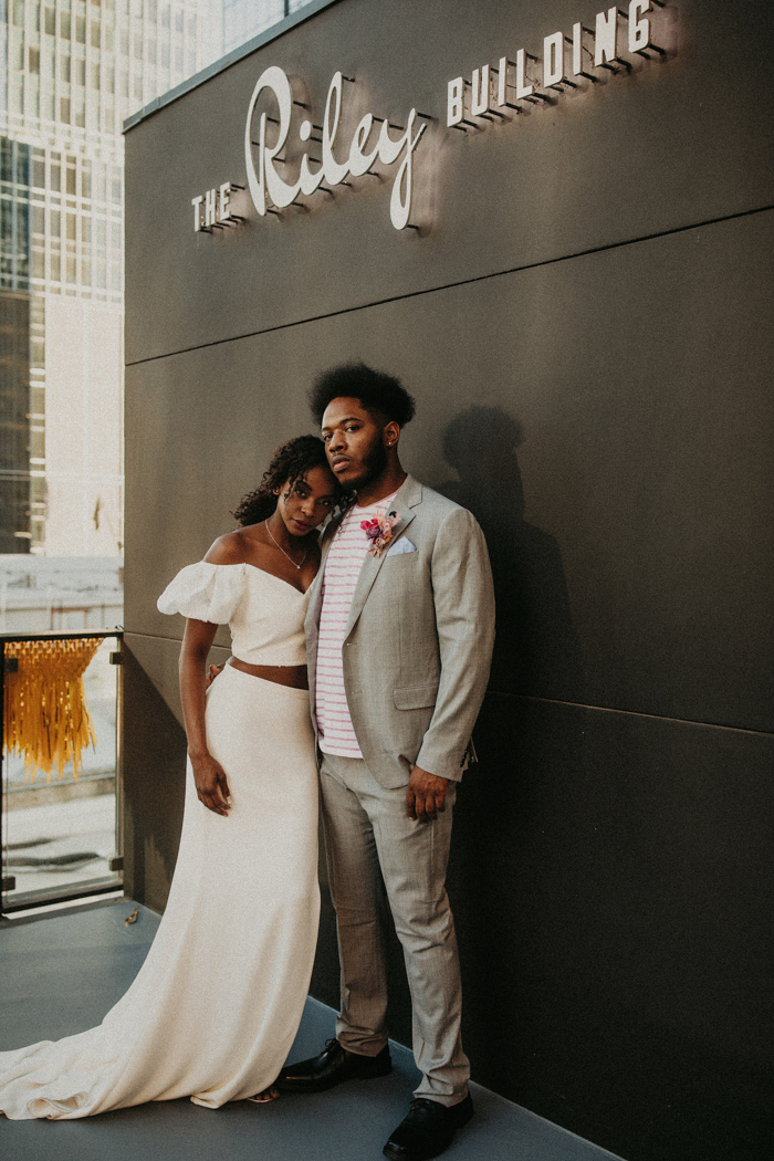 90s Wedding Inspiration Shoot at The Riley Building in Austin, TX