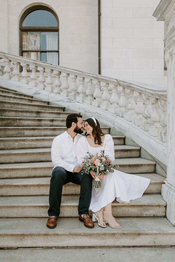 Utterly Romantic Courthouse Wedding | Junebug Weddings