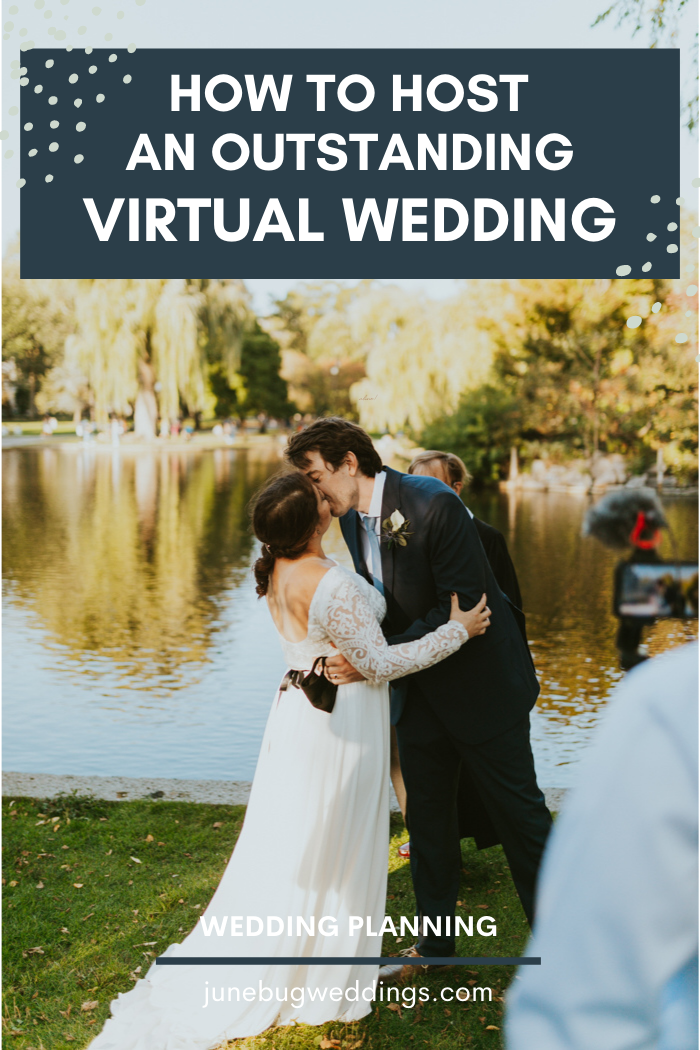 how to host a virtual wedding graphic